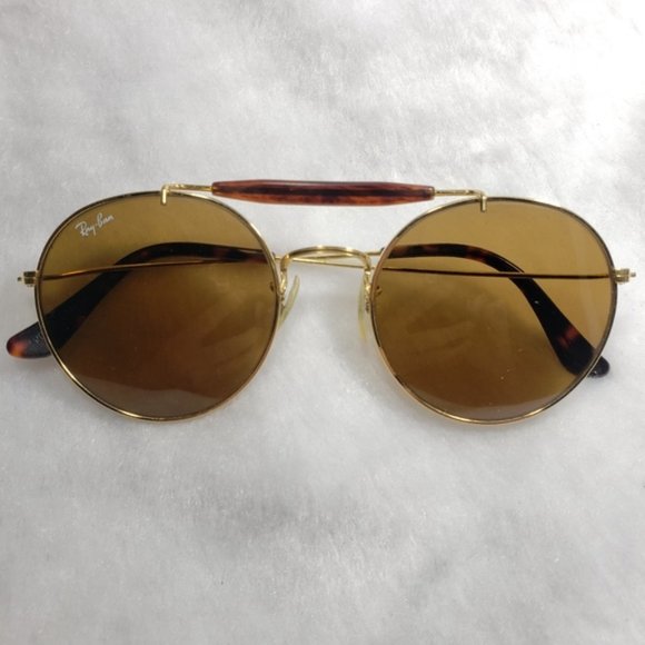 Ray-Ban B&L Vintage Outdoorsman Round Sunglasses - Picture 3 of 16